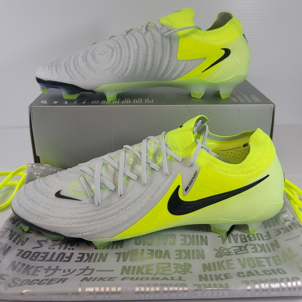 Nike Phantom GX 2 Elite FG Metallic Volt Mens Size 11.5 FJ2559-003 Soccer Cleats